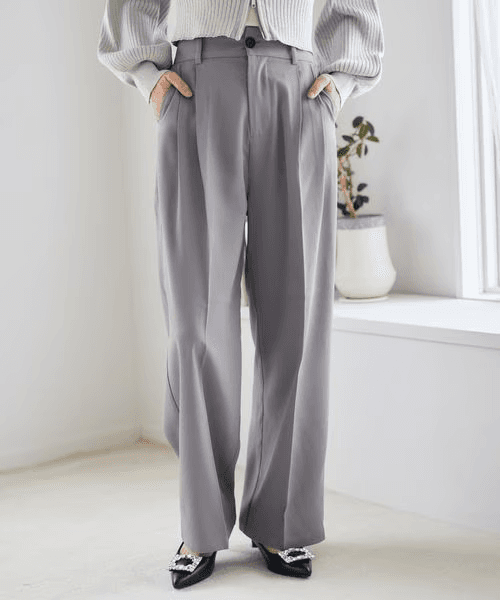 イエベ春/イエベ秋服 リラックスドレープパンツ