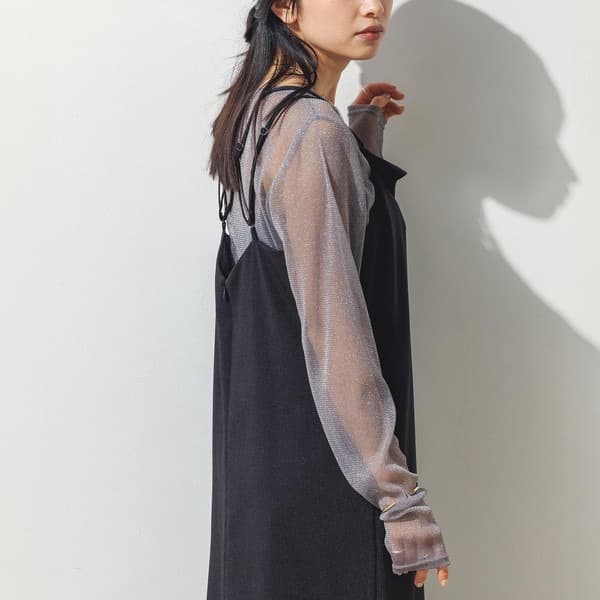 イエベ春/イエベ秋服 シアーメッシュブラウス