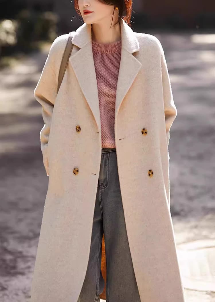 イエベ春/イエベ秋服 上品なボーダー柄丸首長袖ニットプルオーバー