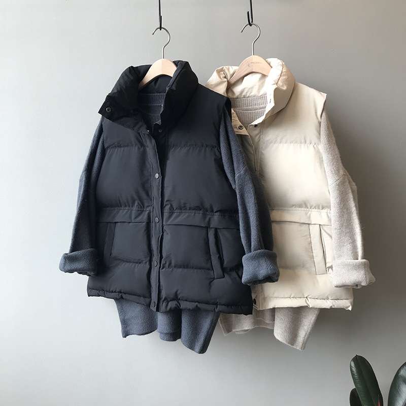 イエベ春服 柔らか素材のボリュームダウンベスト