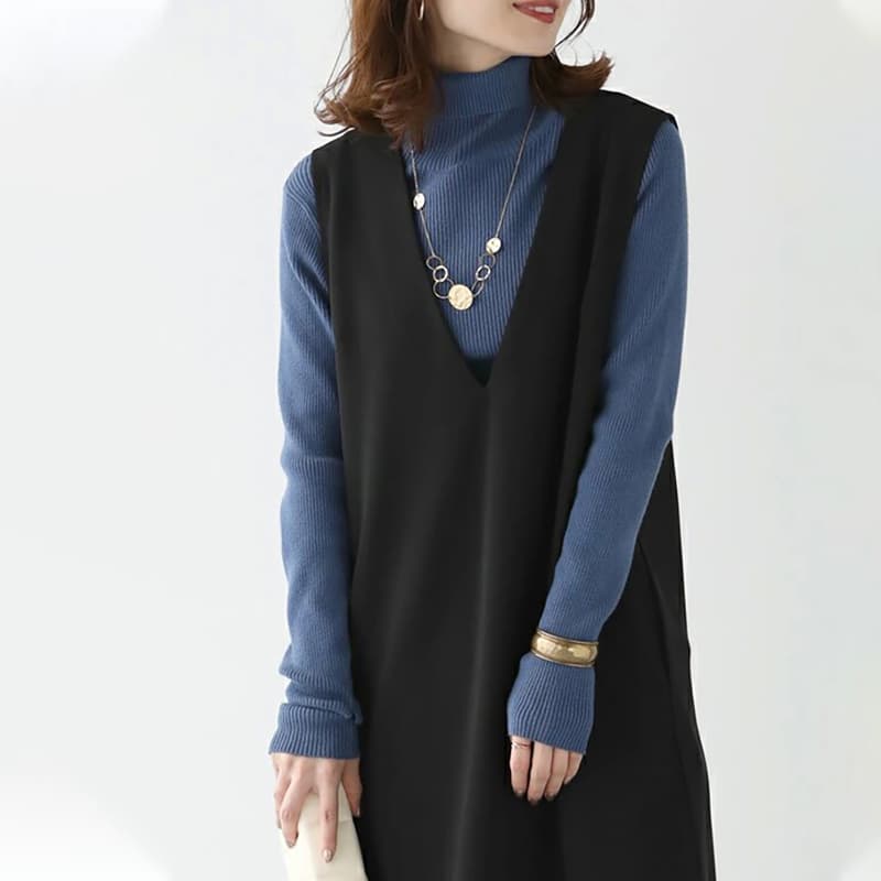 イエベ春/イエベ秋服 重ね着自由自在ジャンパースカート
