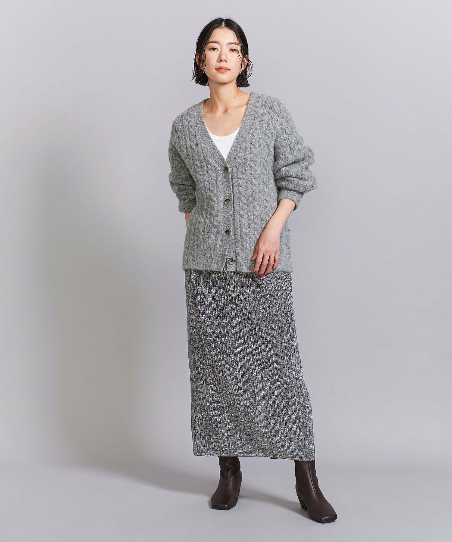 イエベ秋服 光沢プリーツスカート
