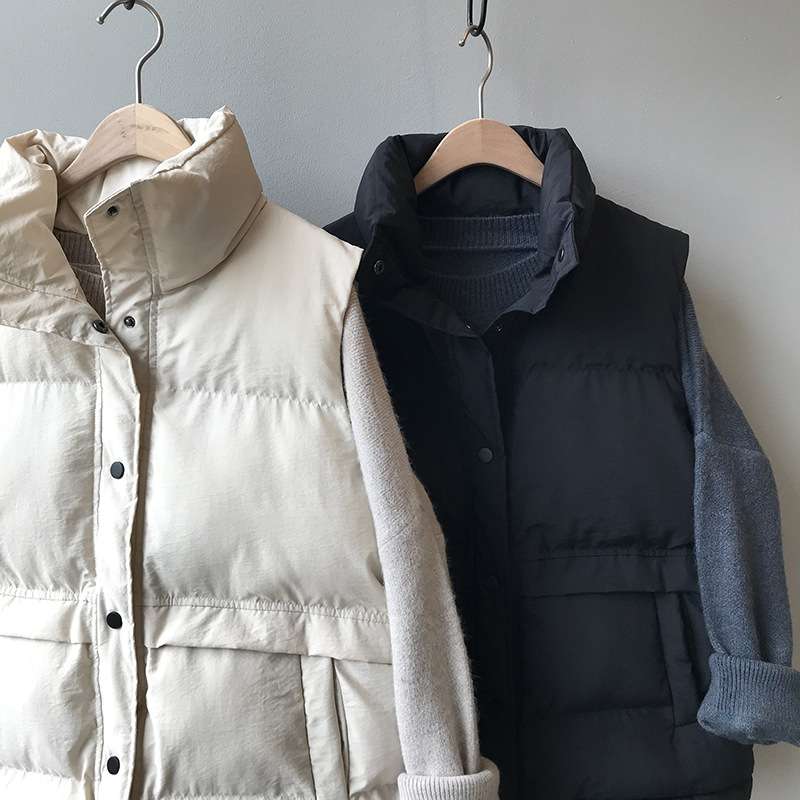 イエベ春服 柔らか素材のボリュームダウンベスト