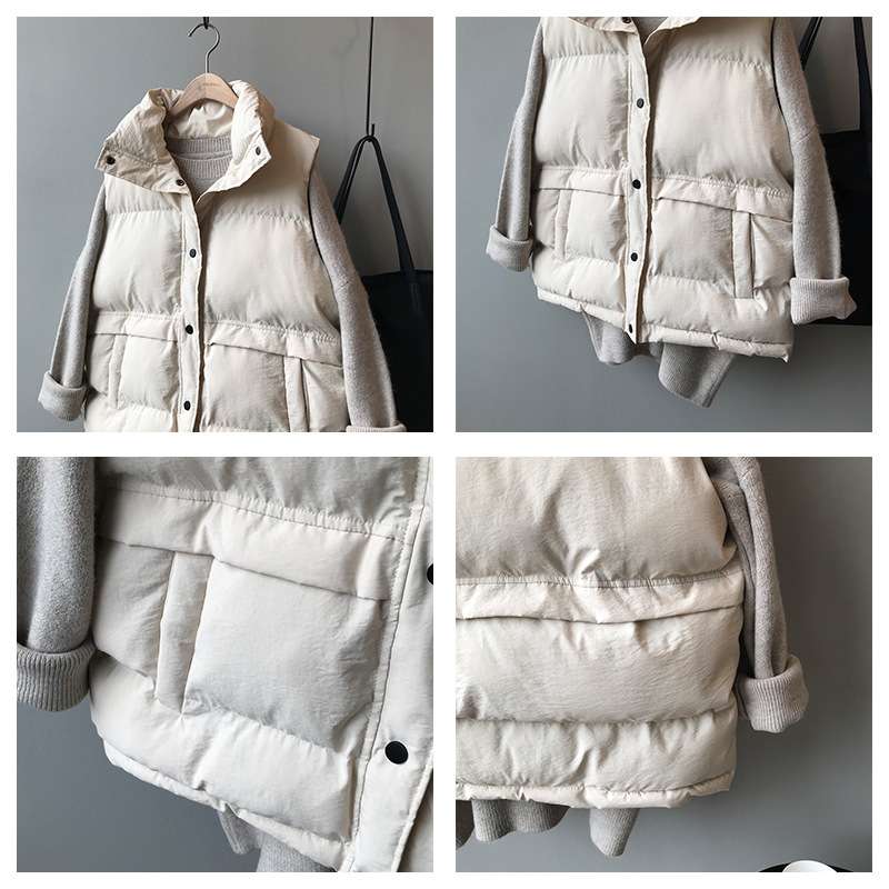 イエベ春服 柔らか素材のボリュームダウンベスト