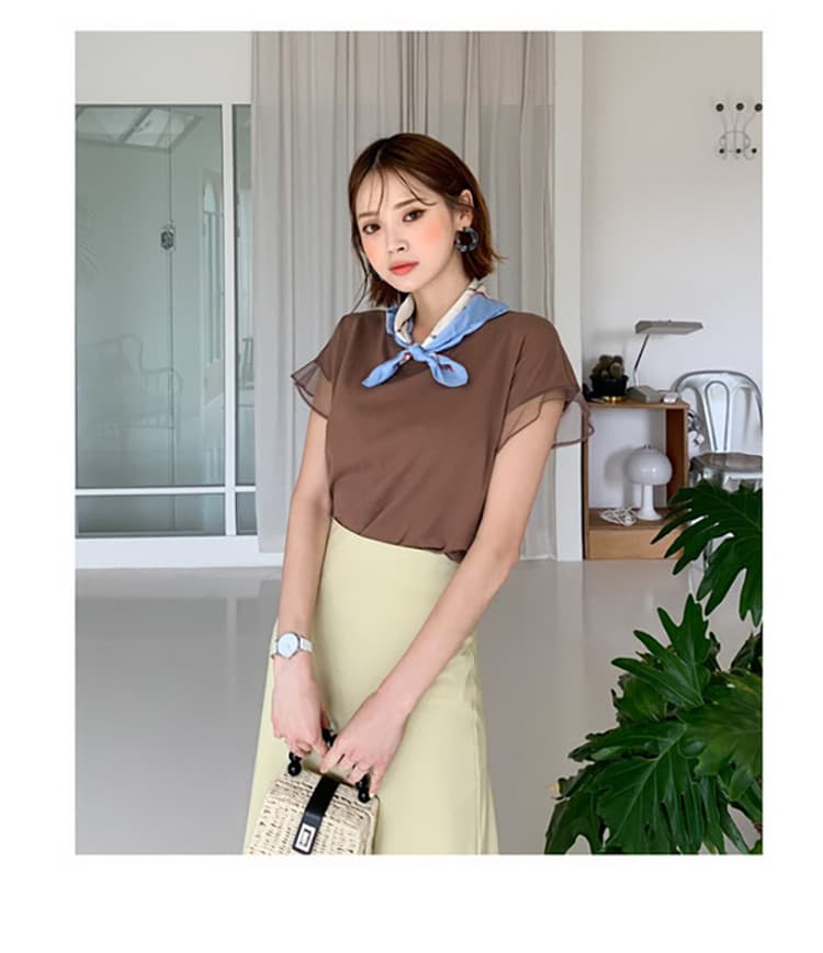 イエベ春/イエベ秋服 透かし袖クラシカルTシャツ