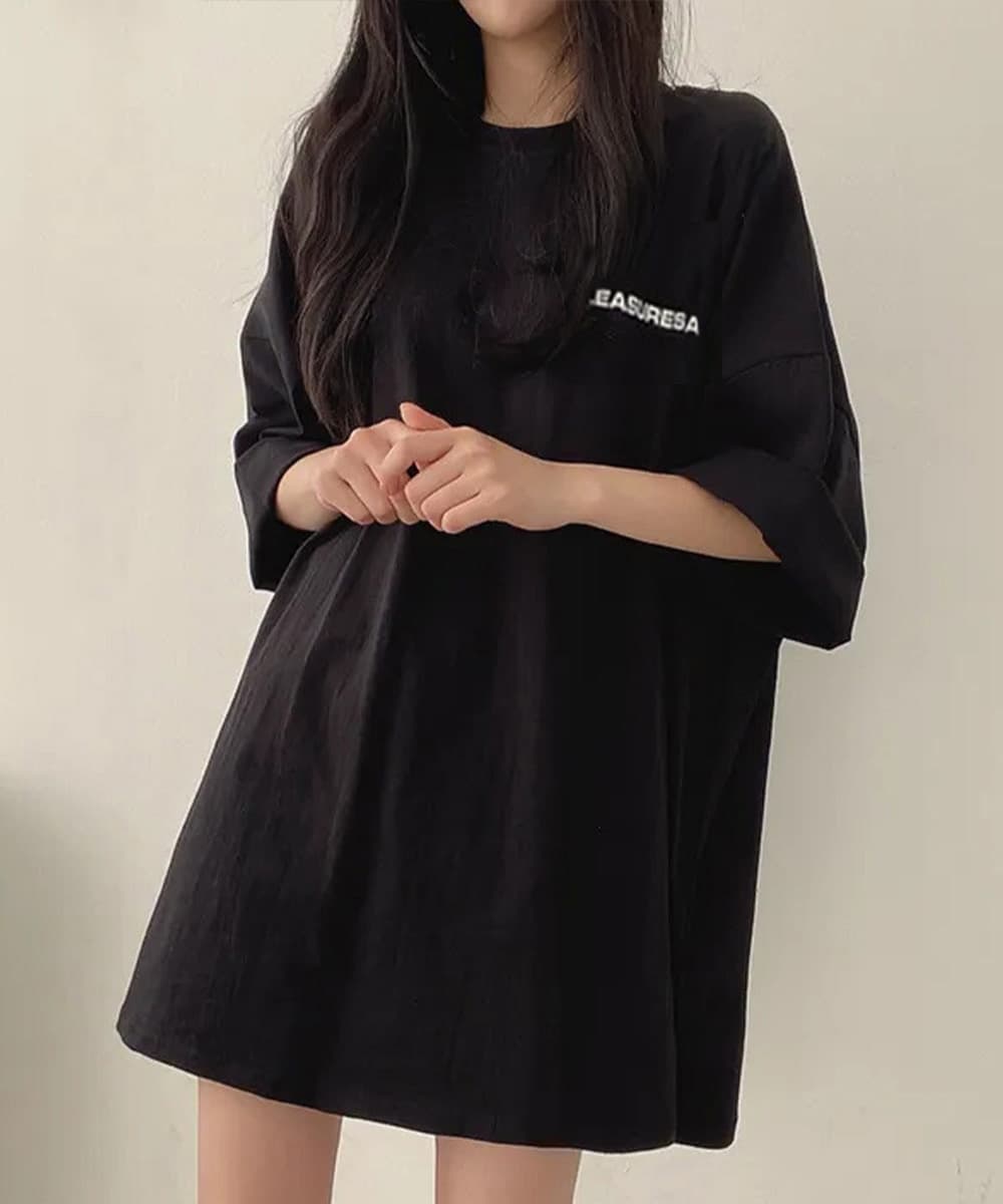 イエベ春/イエベ秋服 ゆったり文字プリント長袖スウェット体型カバー