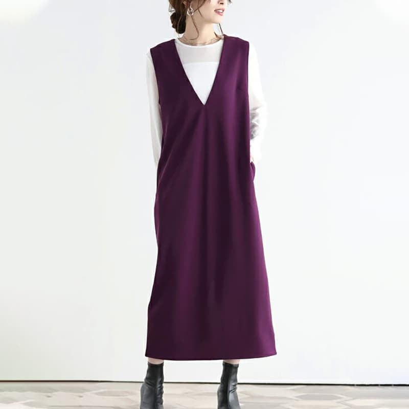 イエベ春/イエベ秋服 重ね着自由自在ジャンパースカート