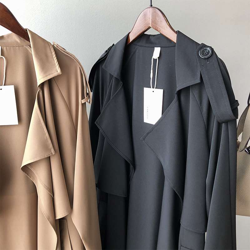 イエベ春/イエベ秋服 クラシカル ドレープロングコート