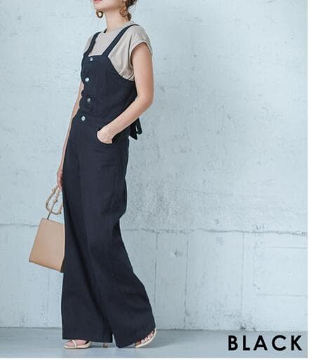 イエベ春/イエベ秋服 大人可愛いデニムサロペット オールインワン