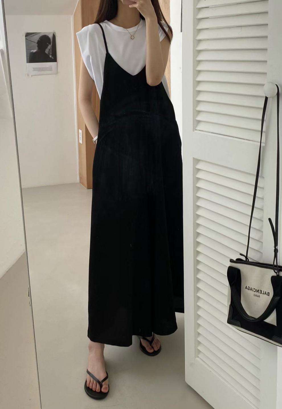 イエベ春/イエベ秋服 シンプル優雅なキャミワンピース