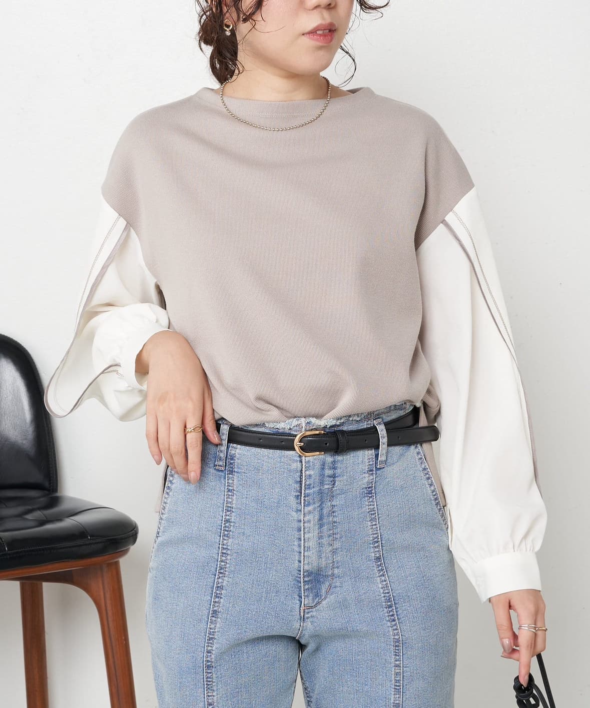 イエベ春/イエベ秋服 バルーンスリーブシャツ