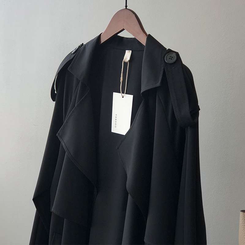 イエベ春/イエベ秋服 クラシカル ドレープロングコート