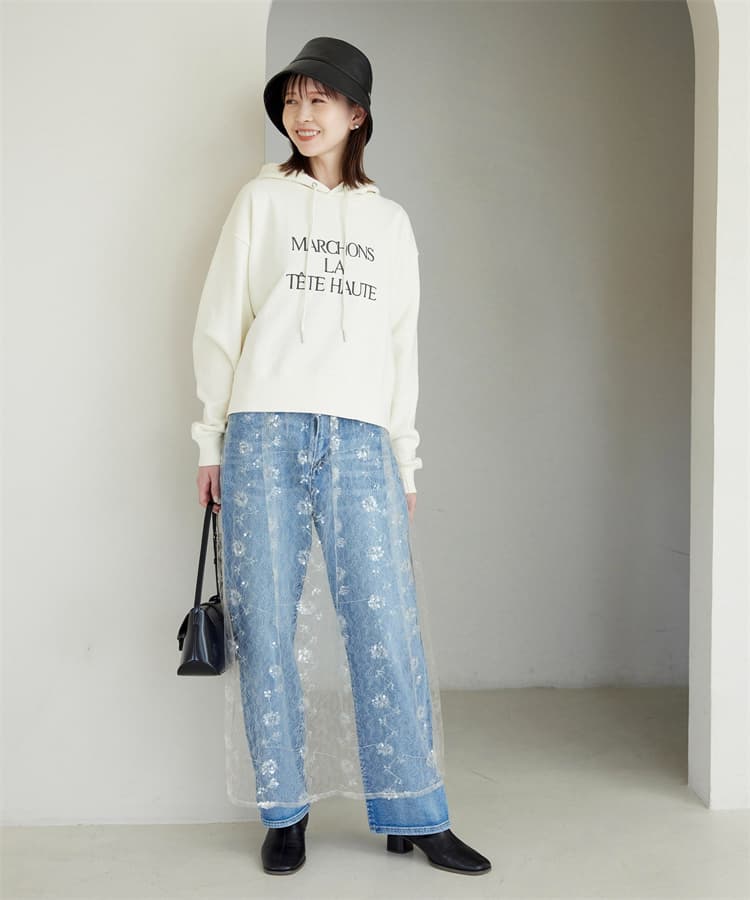 イエベ春/イエベ秋服 シンプルフーディパーカー