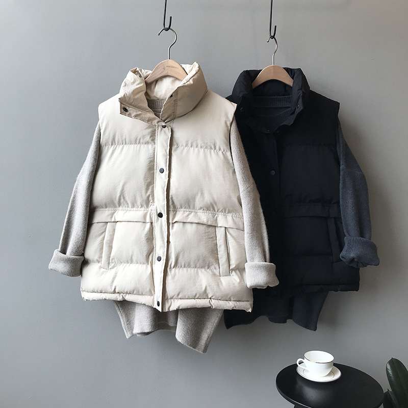 イエベ春服 柔らか素材のボリュームダウンベスト
