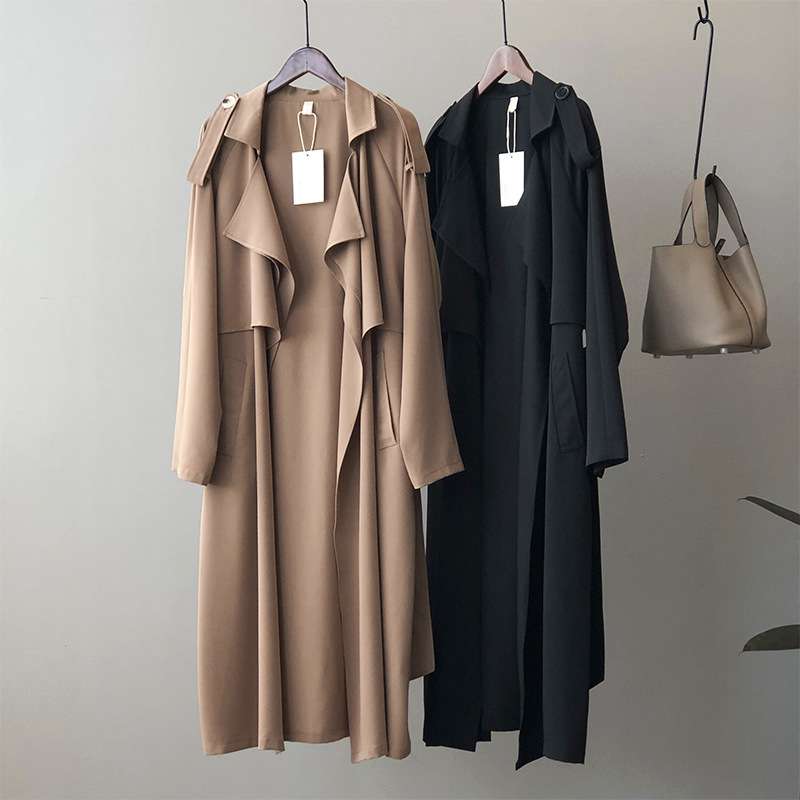 イエベ春/イエベ秋服 クラシカル ドレープロングコート