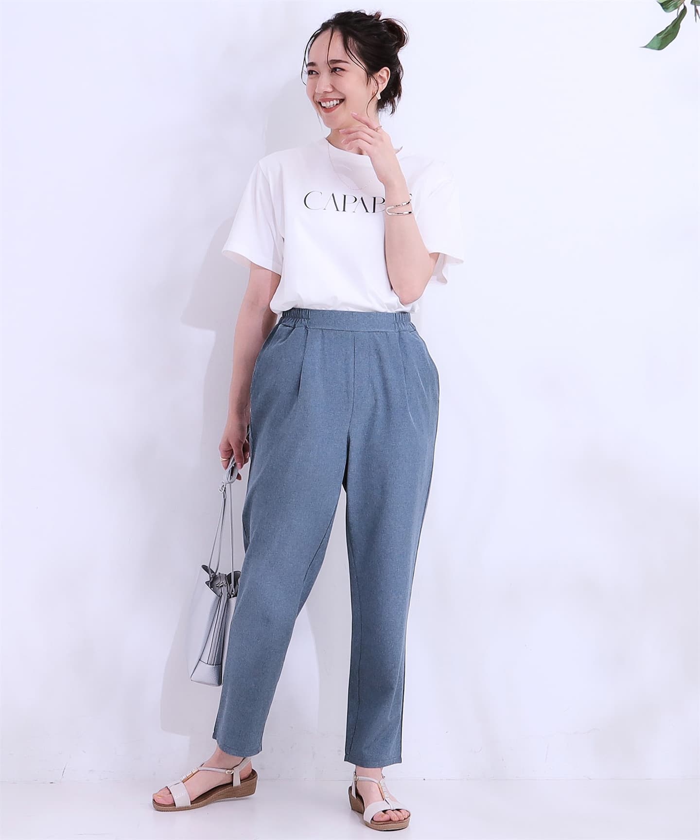 イエベ春/イエベ秋服 やわらか仕立て上品テーパードパンツ