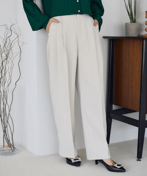 イエベ春/イエベ秋服 リラックスドレープパンツ