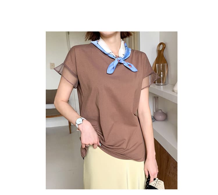 イエベ春/イエベ秋服 透かし袖クラシカルTシャツ
