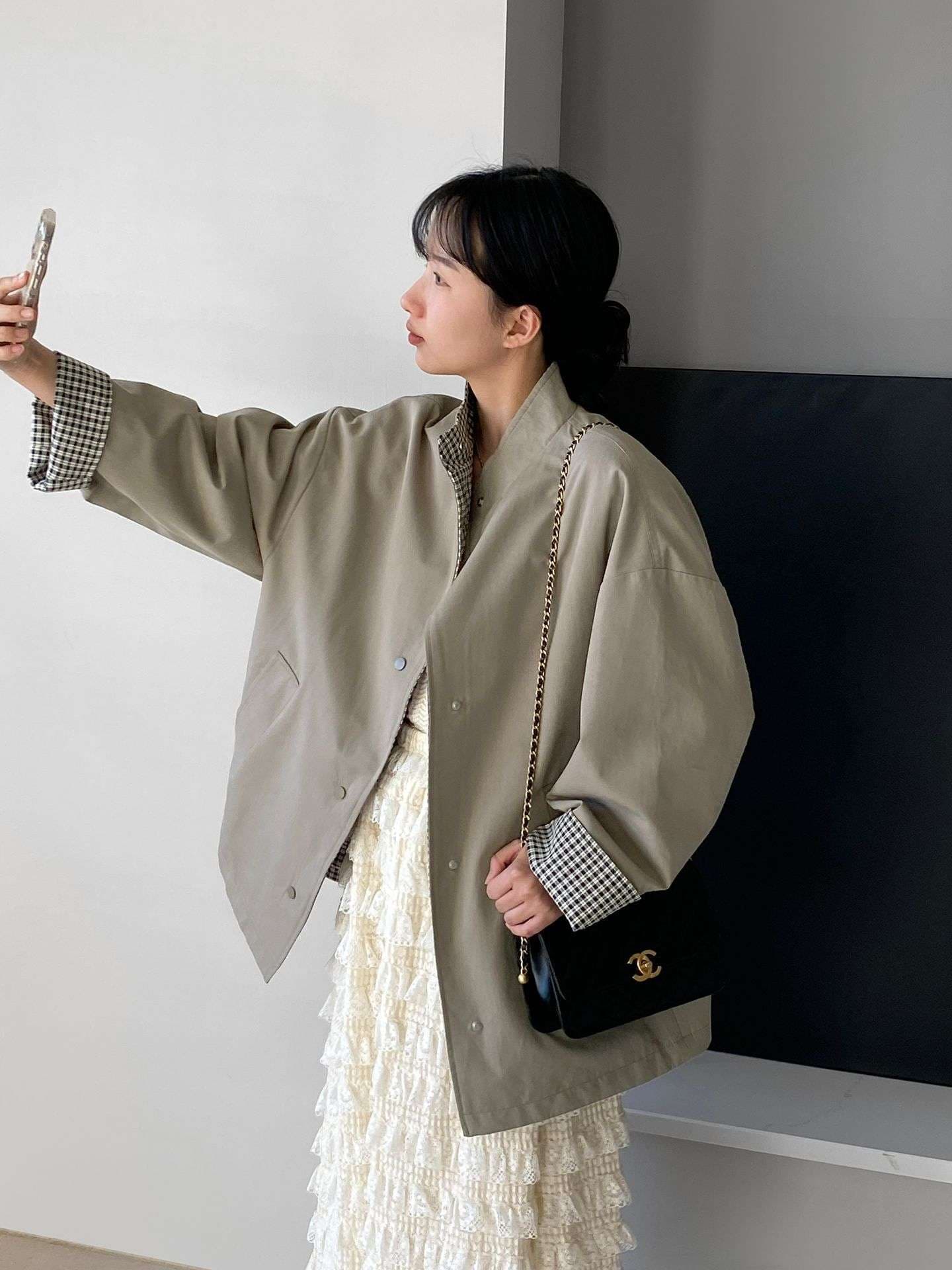 イエベ秋服 クラシックリバーシブル ジャケット