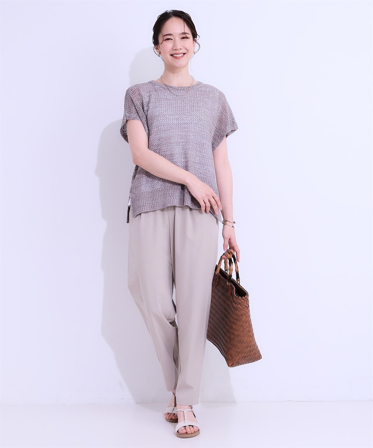 イエベ春/イエベ秋服 やわらか仕立て上品テーパードパンツ