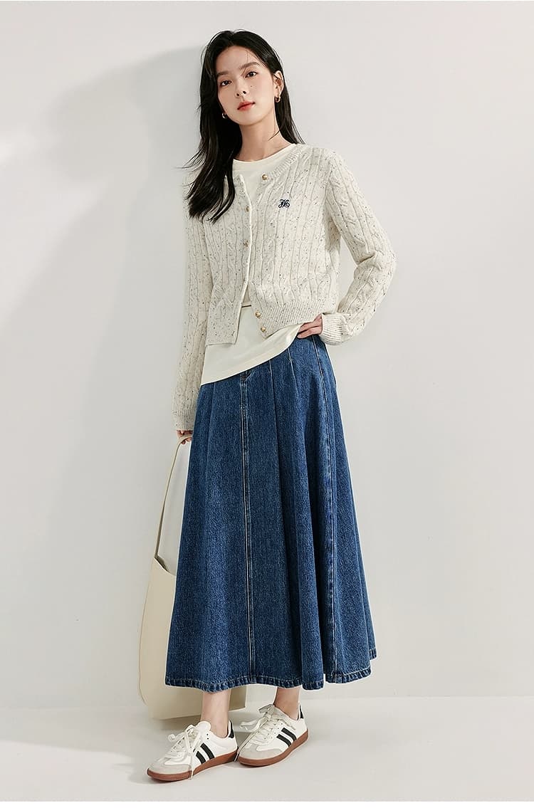イエベ春/イエベ秋服 フロントボタンカーディガン