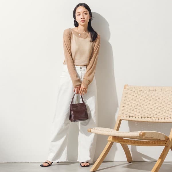 イエベ春/イエベ秋服 シアーメッシュブラウス