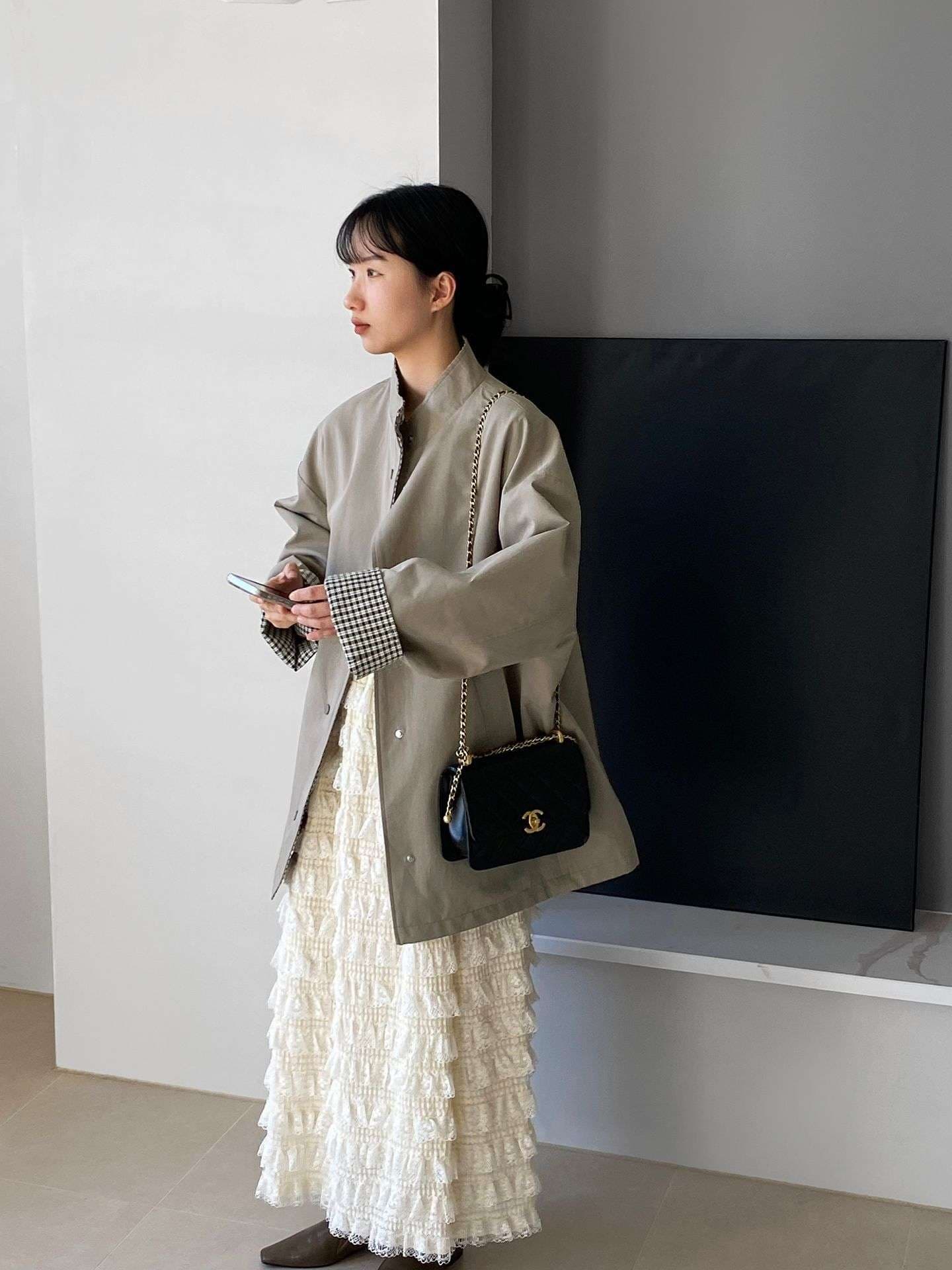 イエベ秋服 クラシックリバーシブル ジャケット