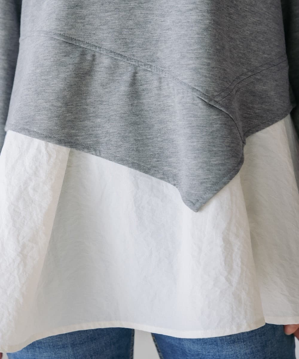 イエベ春/イエベ秋服 切り替えデザイン袖ふんわりTシャツ