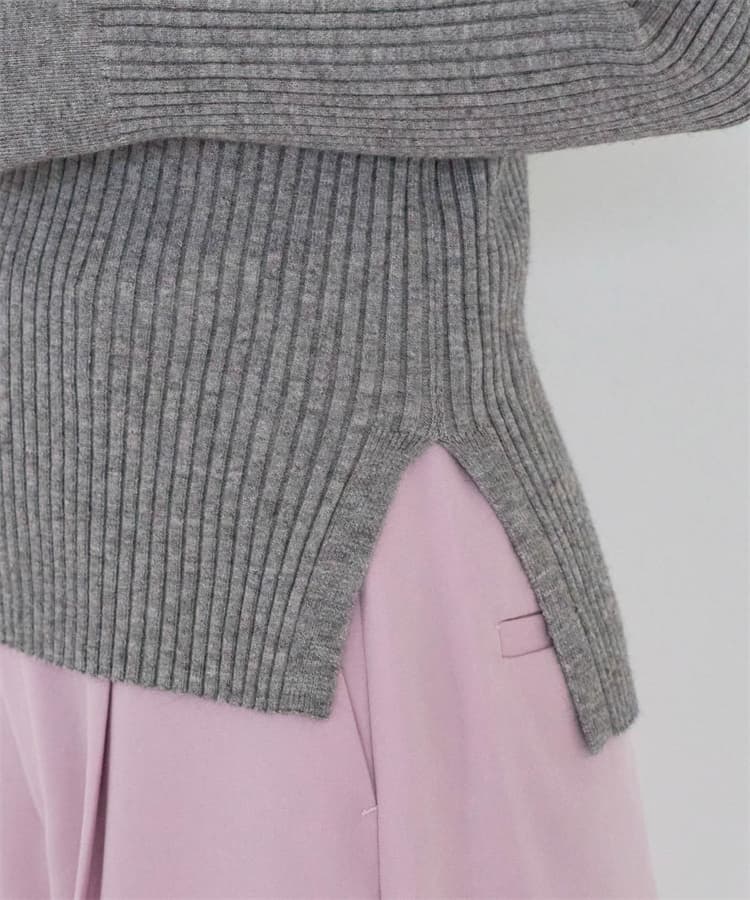 イエベ春/イエベ秋服 リブ編みタートルネック