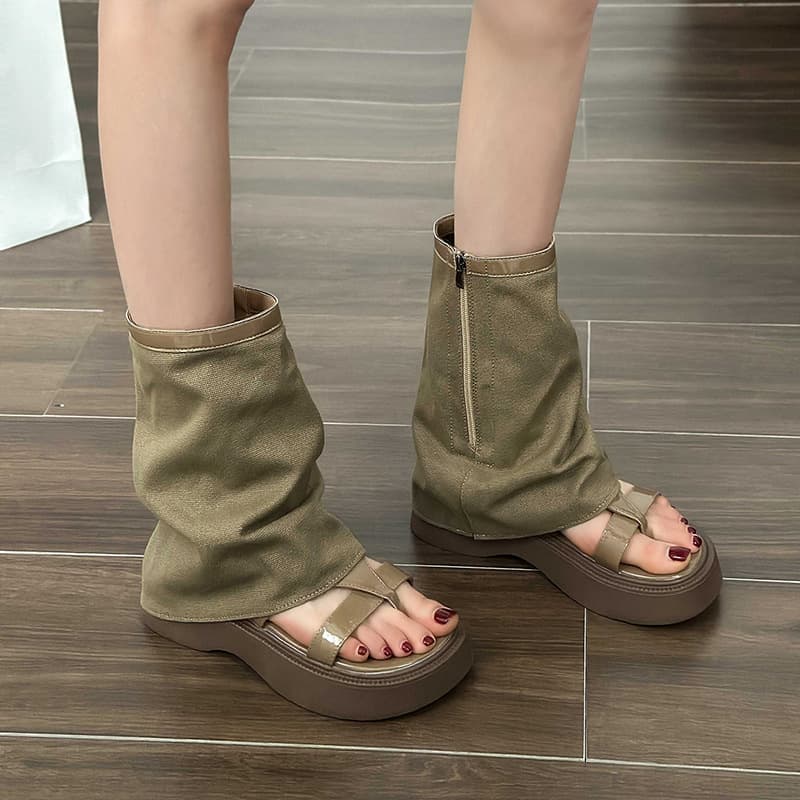 イエベ秋服 ソックスサンダルブーツ