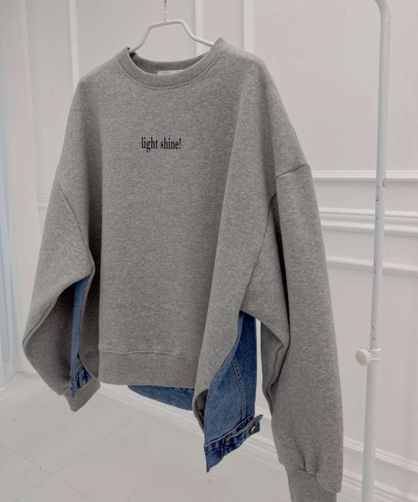 イエベ春/イエベ秋服 デニム切替バイカラートレーナー