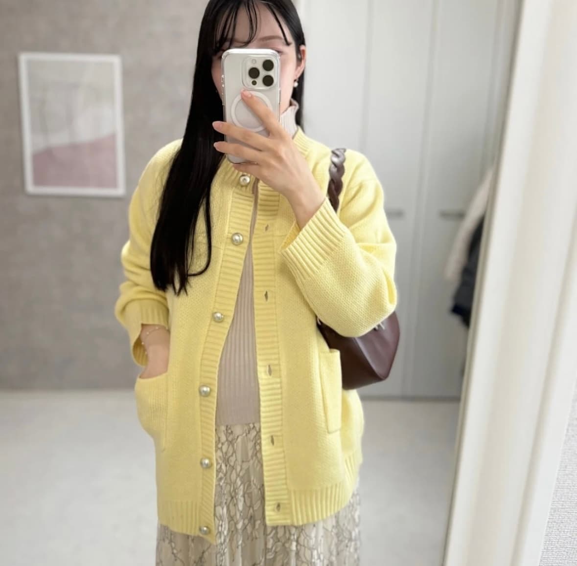 イエベ春/イエベ秋服 ポケットニット