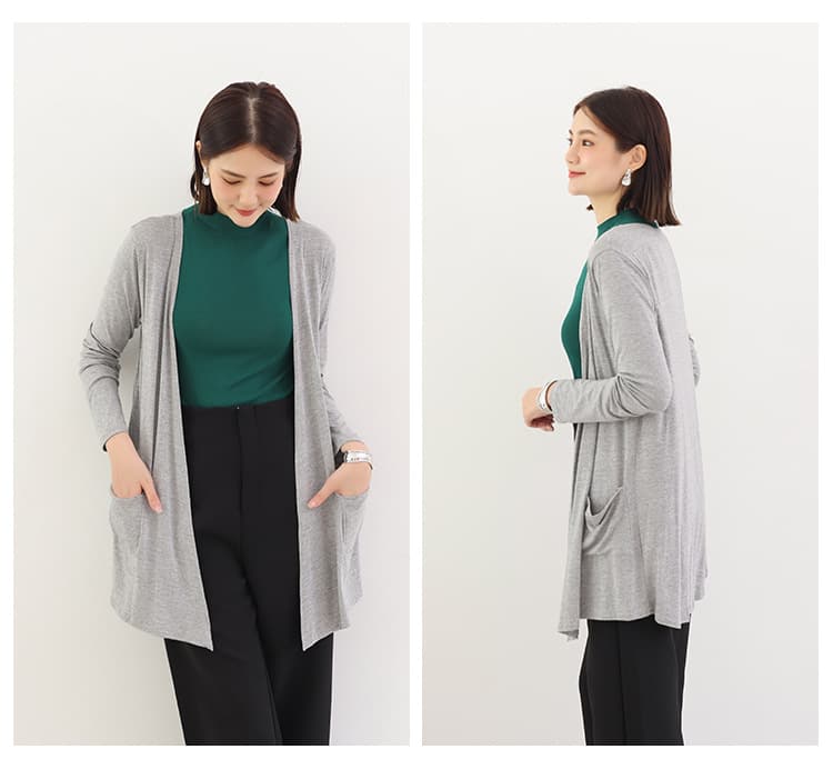 イエベ春/イエベ秋服 軽やかロングカーディガン