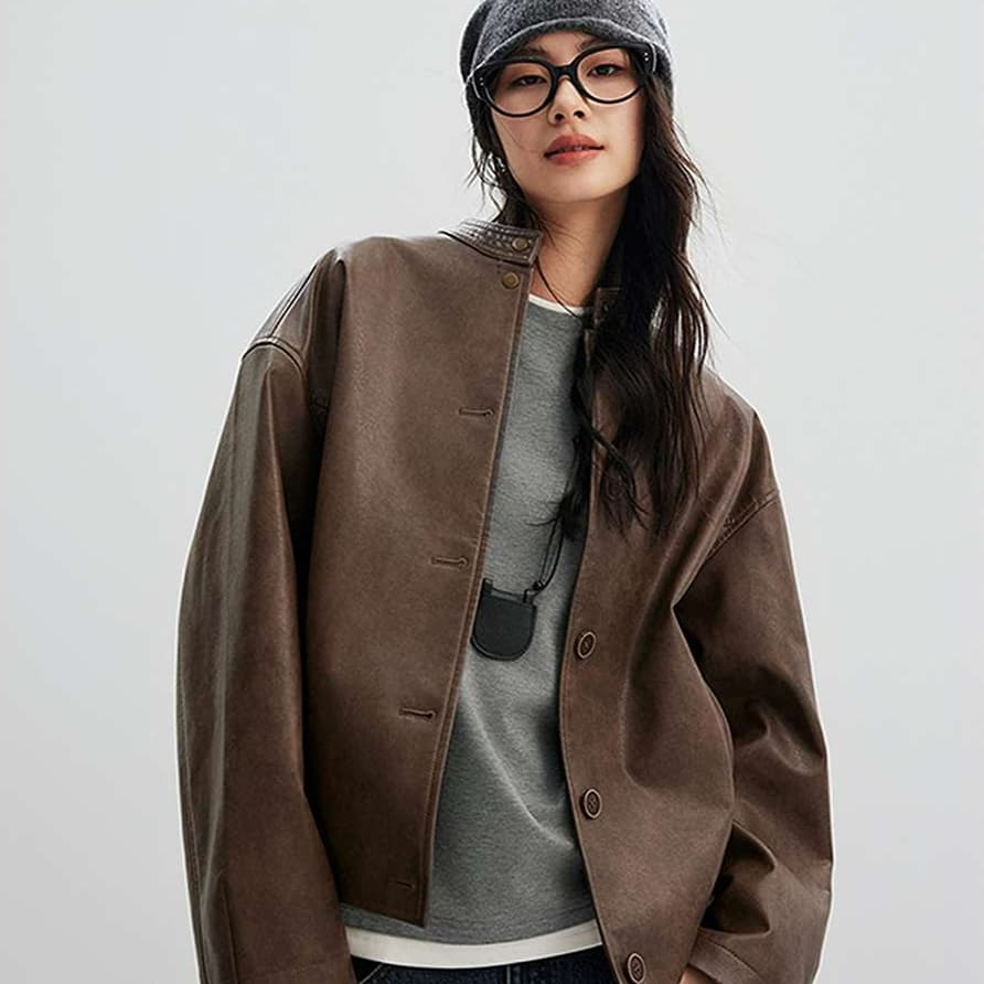 イエベ春/イエベ秋服 重ね着風ラウンドネック長袖トップス