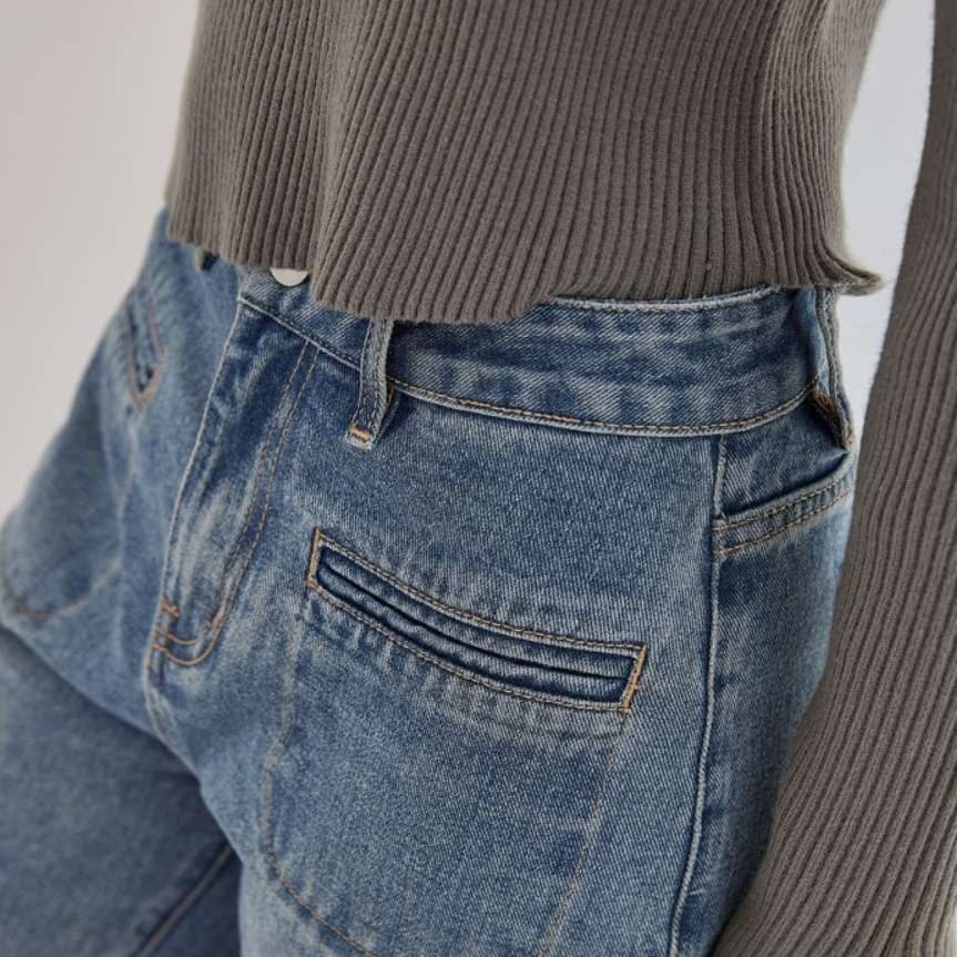 イエベ春/イエベ秋服 ゆったりデニムパンツ