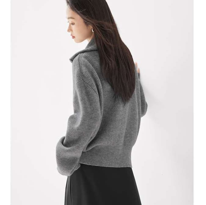 イエベ春/イエベ秋服 ジップアップニット