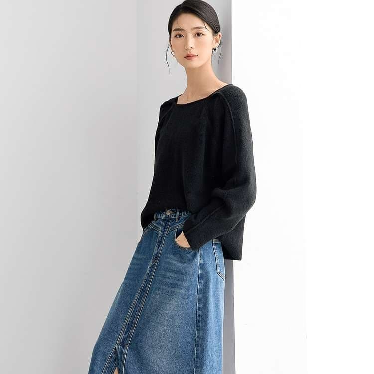 イエベ春/イエベ秋服 ゆったりシルエットニット