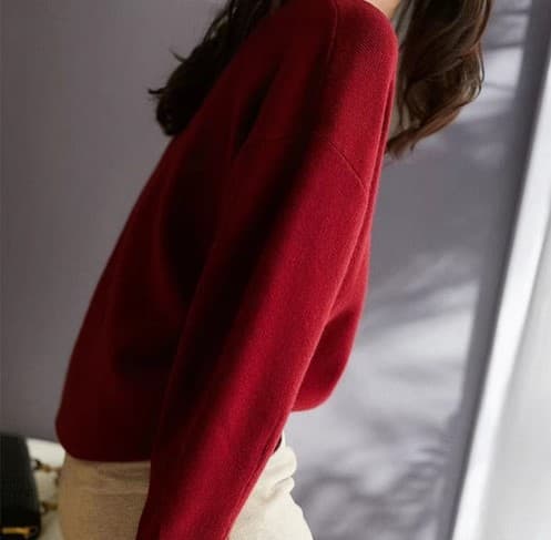 イエベ秋服 クルーネック プルオーバーニット