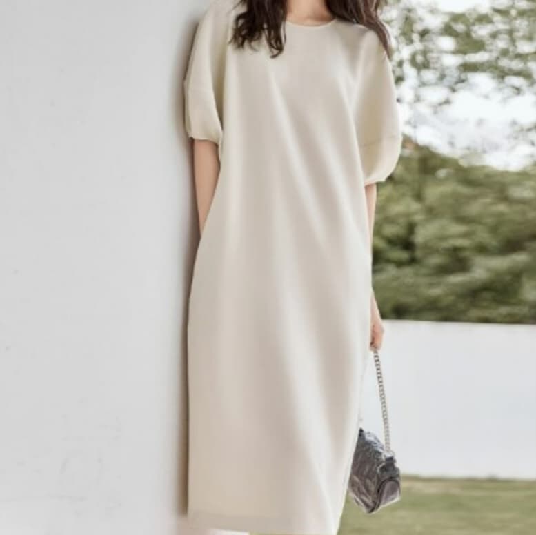 イエベ春/イエベ秋服 フレンチミドルワンピース