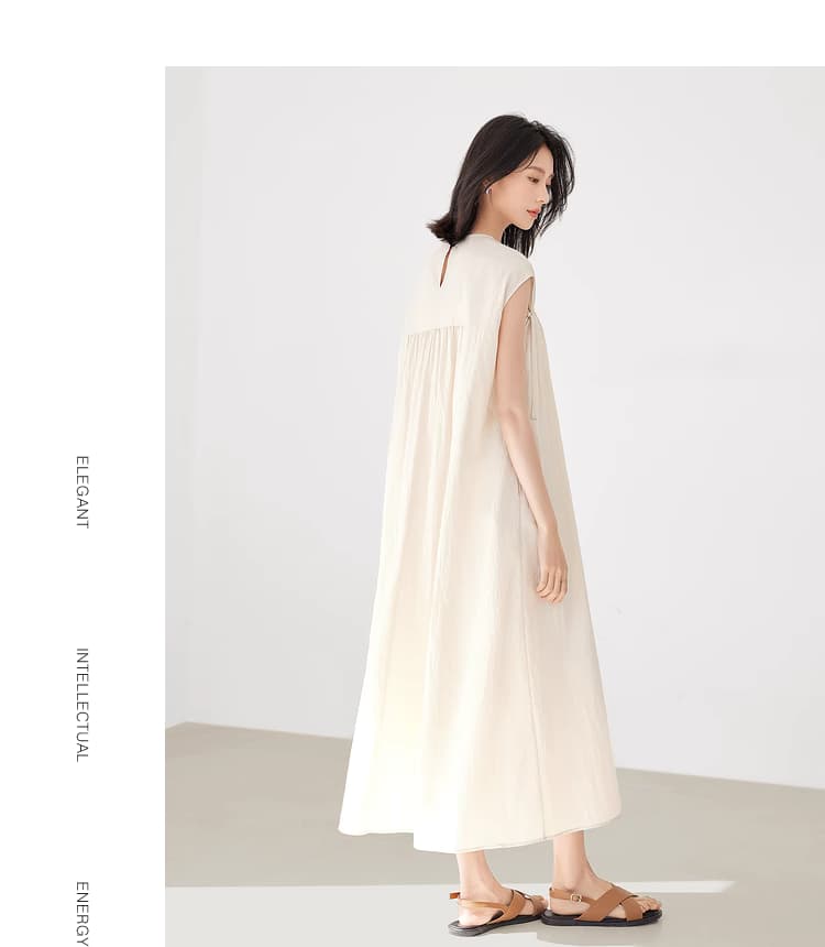 イエベ春/イエベ秋服 ゆったりフレアワンピース