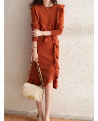 イエベ春/イエベ秋服 フレアスカートワンピース
