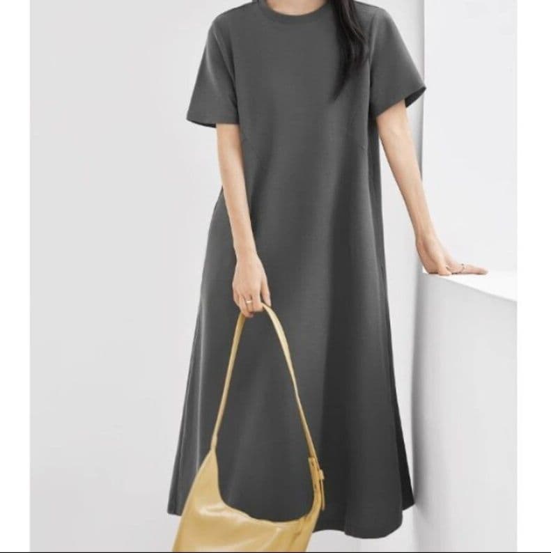 イエベ春/イエベ秋服 シンプルロングワンピース