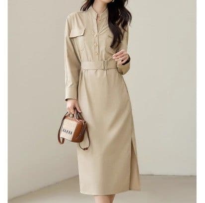 イエベ春/イエベ秋服 シャツワンピース
